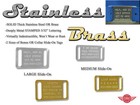 Large Stainless Steel Slide-on Collar Pet Dog Identification Name Tags-custom Id