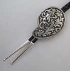 Large Quality Curved Teardrop Sterling Silver Etched Southwestern Bolo Tie