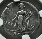 Augustus Ar Denarius 15-13 Bc Apollo Citharoedus Lugdunum Ngc Ch F