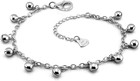 925 Sterling Silver Women   s Bell Chain Anklet Adjustable Boho Beach Bracelet