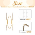4 Pack Plate Hangers For The Wall  Suitable For 4-5 Inch Art Plate  Stainless   