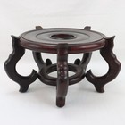 Antique Chinese Carved Rosewood Hongmu Large Display Stand Base  up To 9-5 8  