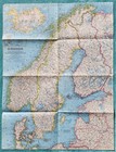 Scandinavia 1963 National Geographic Fold Out Map 19  X 25 