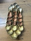 Vtg 1970s Brutalist Mixed Metal Belt Buckle Artisan Tri-color Scale Stat