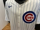 Nike Sz 48 Pinstripe Chicago Cubs Mlb Authenticated Team Issued Jersey Px 355895