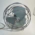 Westinghouse Wf911 Vintage Table desk Fan Blue silver Metal 3-blade 115v  works 