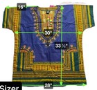 African Style Dashiki Traditional Print Loose Fit Kaftan Top Nf Free Size Cotton