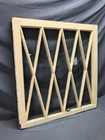 Antique Vtg Wood 13 Lite 30x31 Large Diamond Shabby Window Sash Old 1043-25b