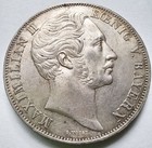 1855 Bavaria 2 Gulden Maximilian Ii Madonna Column Silver Au unc Details
