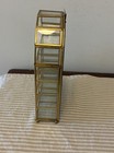 Vtg Brass   Glass Minature Arched Display Case W Mirror Curio Cabinet 10x7x2
