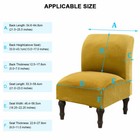 Velvet Armless Accent Chair Cover Stretch Single Sofa Slipper Chair Slipcover Us