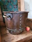 Fabulous Little 19th Century Copper Copper Log Bin Morning Sticks