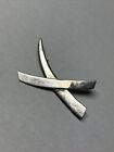 925 Sterling Silver Vintage Mexico Cross Design Pin Brooch