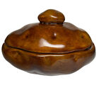 Vtg Atlantic Mold Ceramic Baked Potato Shaped Serving Dish Sour Cream Bowl 1973