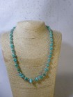 Genuine Turquoise Nuggets With Silver Native American Southwestern Necklace