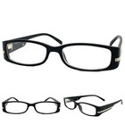 Mens Classy Sophisticated Contemporary Modern Clear Lens Eye Glasses Black Frame