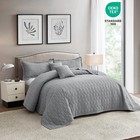 Oversized King Bedspread 128x120 Extra Wide Modern   Contemporary Look Lightwe