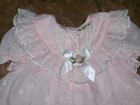 Nwt Vintage Baby Togs Pink Eyelet Lace Infant Baby Girl Dress  3 - 6  Months