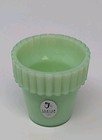 Martha Stewart Collection Fenton Satin Green Jadeite Glass 2 3 8  Tall - Mbm