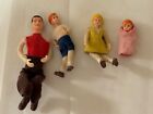 Vintage 1970 Miniature Figures Dollhouse Family Lot Of 4