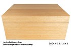 Large Wooden Box With Hinged Lid - Wood Keepsake Boxes Blonde Oak Wood Box