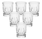 Carved Patterns Shot Glasses  1 7 Oz  Set Of 6  Clear