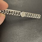 Chain Link Design Silver Tone Vintage Swank Tie Bar Clip Mcm