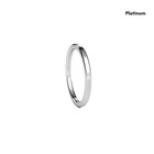 Platinum Eurofit Wedding Band - Platinum Euro Ring - Hypoallergenic   2-5mm