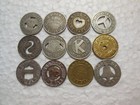 Nice Lot Of 12 Different Transit Tokens  2 Free Shipping