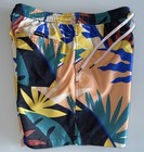 Quicksilver Men   s Medium Linerless Floral Swim Shorts Swim Trunks 6   