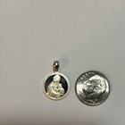 925 Solid Sterling Silver Medal Mary Mother Child Jesus Small Round Pendants New