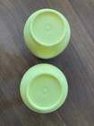 Vintage Retro Bopp-decker Vacron - Set Of 2 - Insulated Yellow white Cups