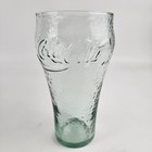 Vintage Coca Cola Coke Green Pebble Bubble Glass Raised Letters 16 Oz