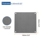 10pcs Pc Dust Filter  140x140mm Pvc Computer Case Dustproof Mesh  Black