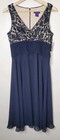 Metaphor Vintage Y2k Black Formal Dress Empire Waist Size 10 Nwt Lace Chiffon