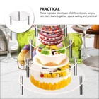3 Pcs Cake Stand Dessert Display Plate For Party Cupcake Wedding