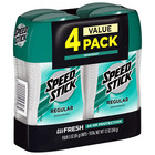  4 Pack  Speed Stick Deodorant For Men  Aluminum Free  Regular - 3 Ounce