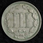 1865 Three Cent Nickel Piece Xf  E141 Urnn