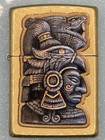 Aztec Mayan Warrior Gold 46414 Zippo Lighter New Rick Rietveld