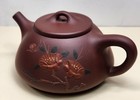 Chinese Purple Clay Teapot Set 2 Cups Lid Rim Large Chip See Pictures