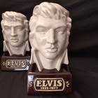 2x Elvis Presley 77  Limited Ed Vintage Mccormick Whiskey Decanter Head Bust Set
