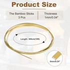 3 Roll Bamboo Strips For Weaving 0 24 x10ft Basket Weaving Supplies 1mm Green