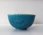 Contemporay Modern Speckled Ceramic Bowl Natalie Blake Turquoise Studio Art
