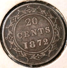 1872 Newfoundland 20 Cent Silver