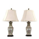 Pair Of Chinese Famille Rose Porcelain Table Lamps