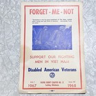 Vintage Vietnam War Memorabilia Poster Calendar Card Board Easel 1967 Dav 9 X 13