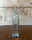 6 5    Antique Aqua Glass Apothecary Bottle-w-