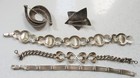 Nice Lot Of Vintage Sterling Silver Jewelry 3 Bracelets 2 Pins 69 Grams