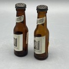 Vintage Miniature Glass Schlitz Beer Bottle Salt   Pepper Shakers 1950s Milwauke