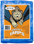 Grizzly Tarps By  15  X 15  Large Multi-purpose Waterproof Heavy Duty Poly Ta   